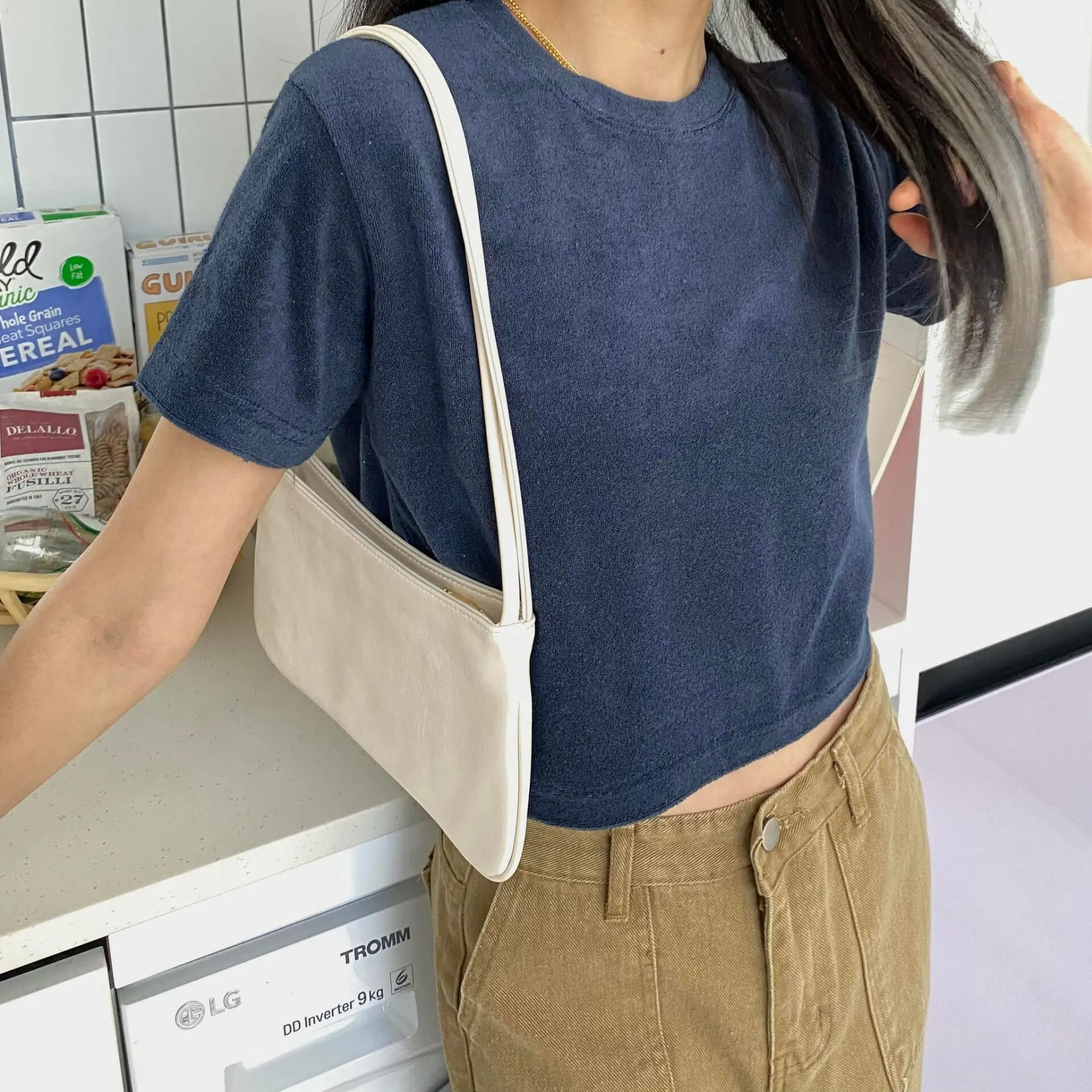 本期推薦！韓製質感歐膩腋下包(4色)