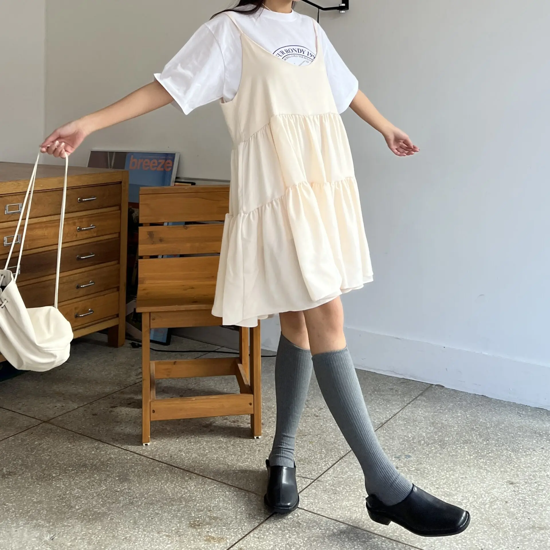 柔軟皮革2way穆勒鞋(2色)