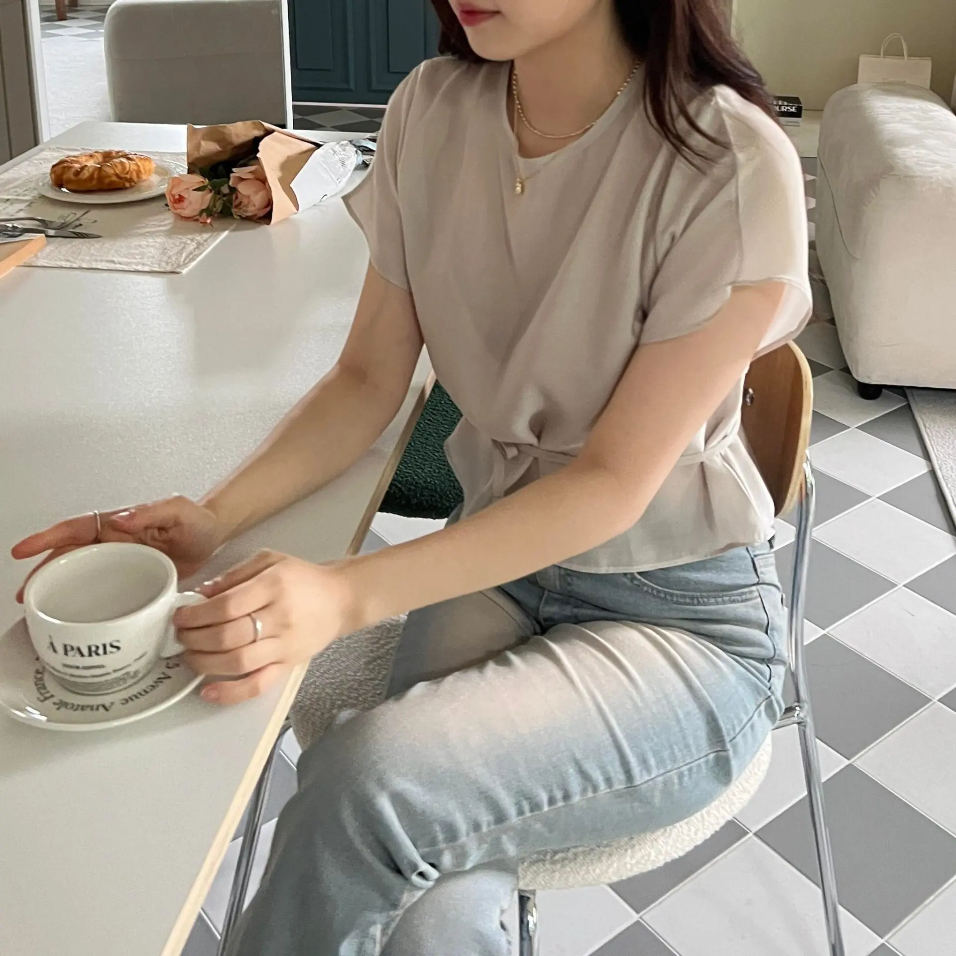 艾麗爾金屬圓珠雙鍊