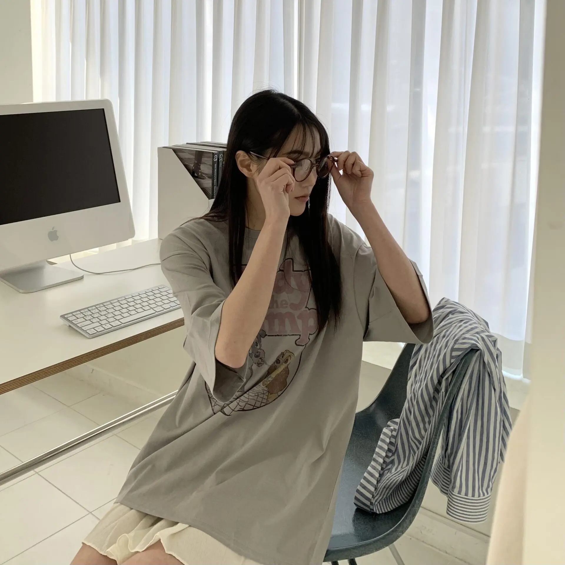 咖啡餅乾膠框眼鏡
