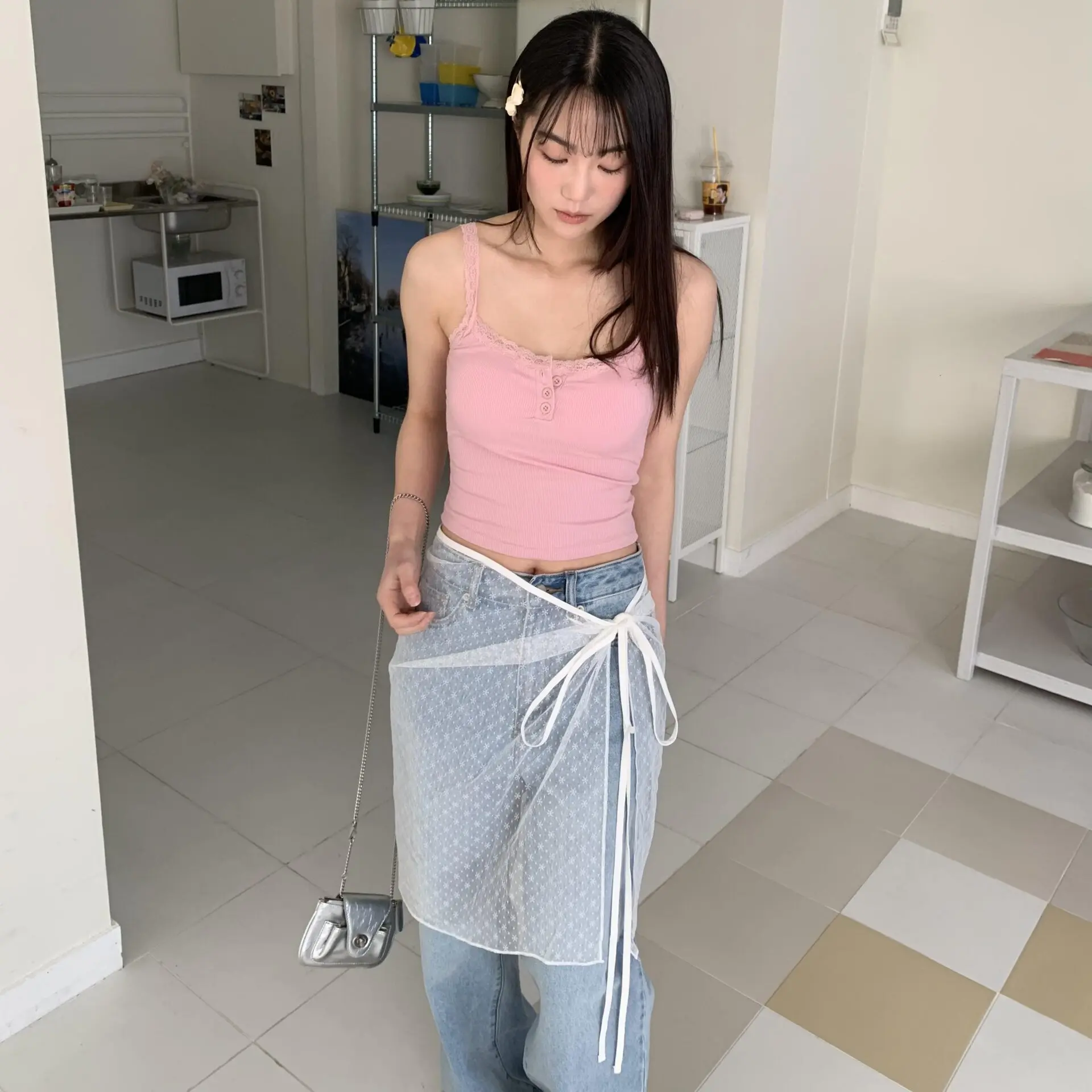緞面rose髮夾二入組(2色)