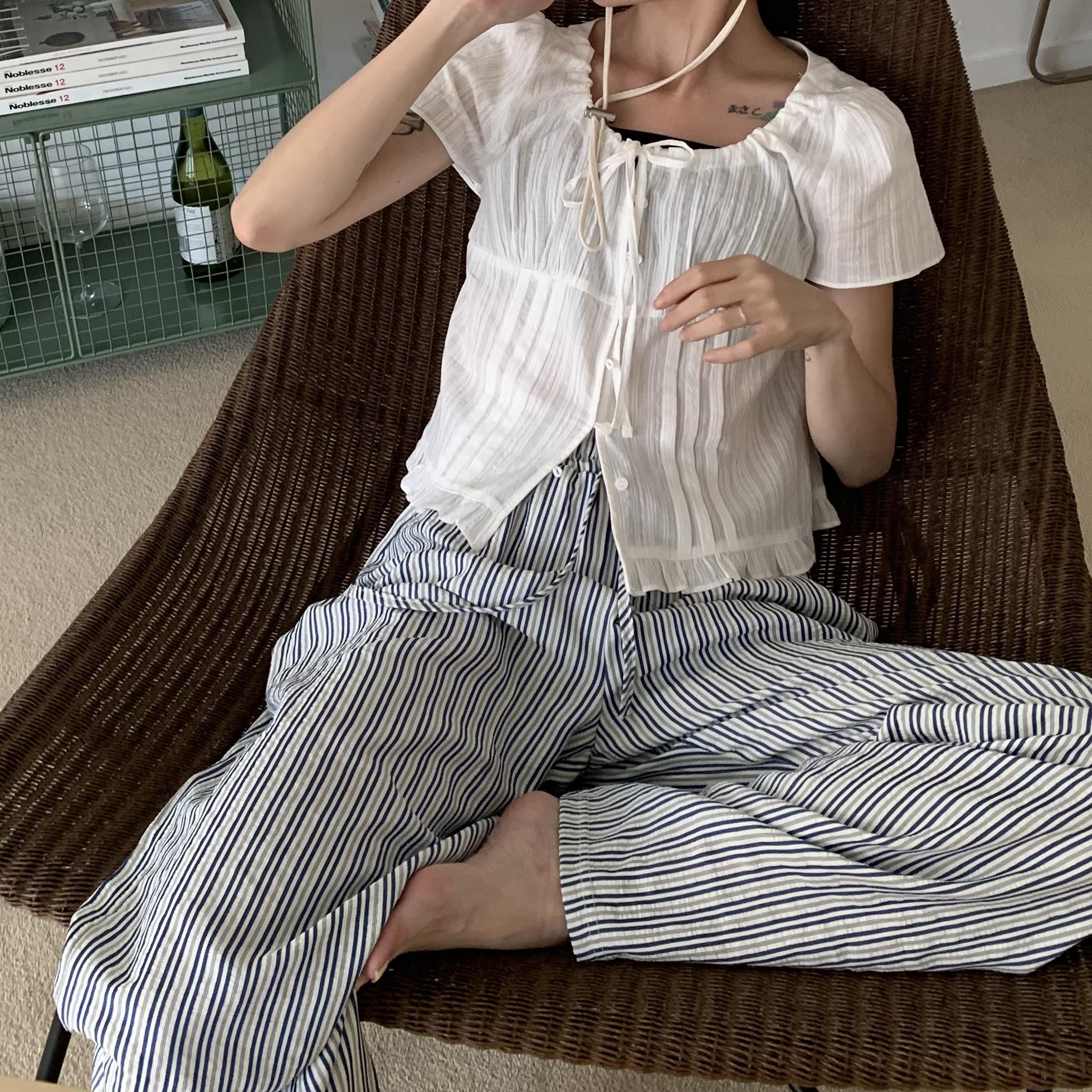 小仙女細緻褶子上衣 (白)