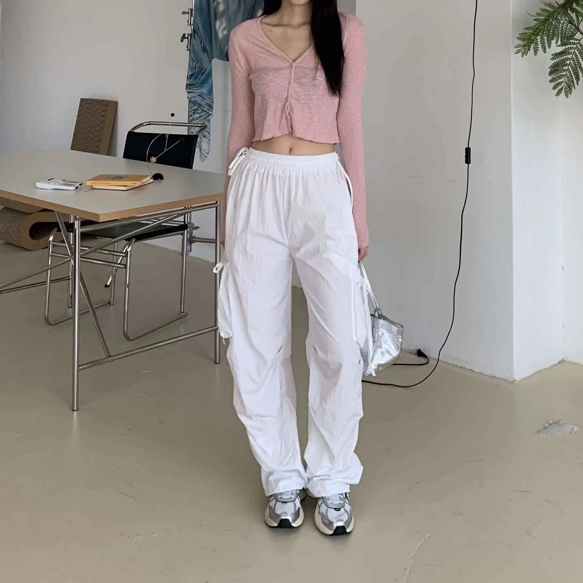 好身材短版排扣上衣  (粉)