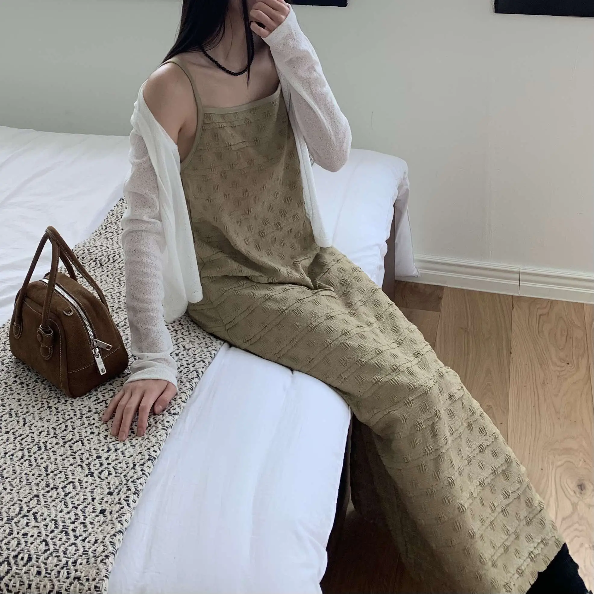 小姊姊層次洋裝 (沙色)