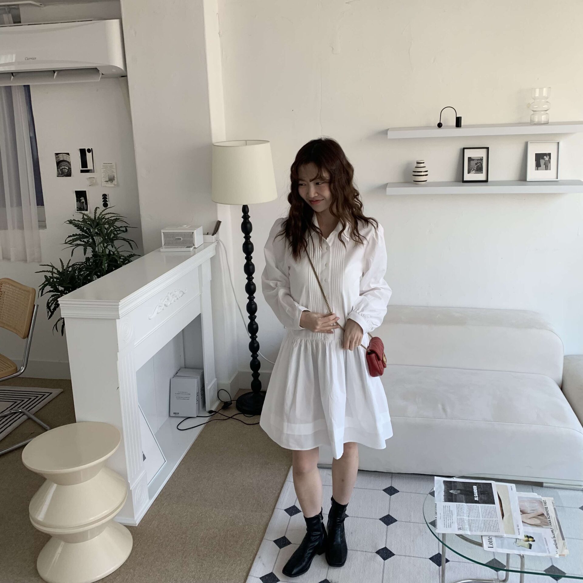 小千金質感襯衫洋裝