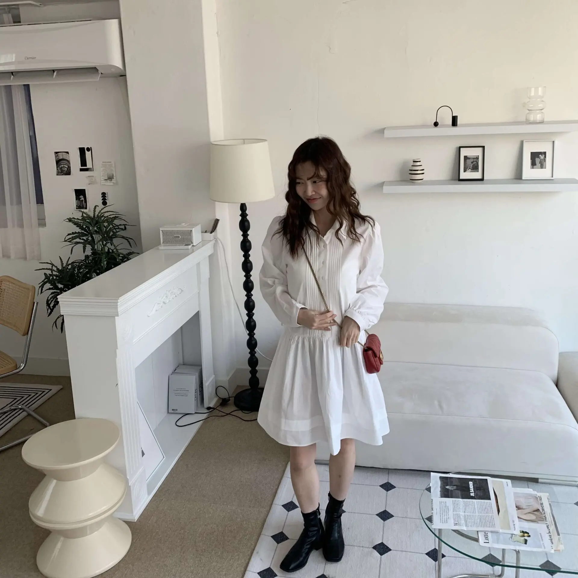 小千金質感襯衫洋裝