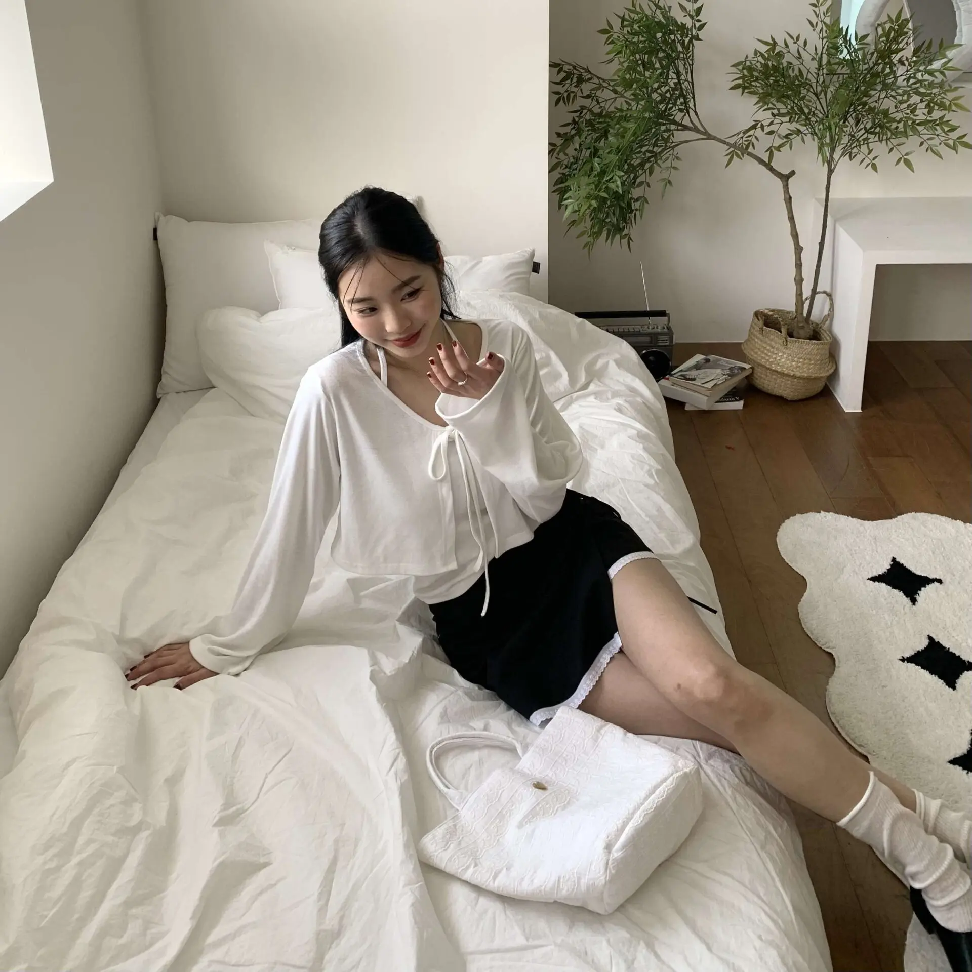 韓製細節滿滿的蕾絲提包