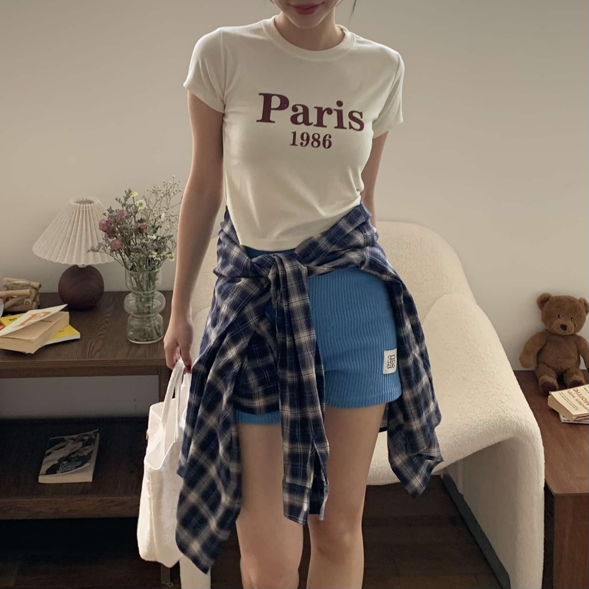 Paris好身材字母合身Ｔ (米)