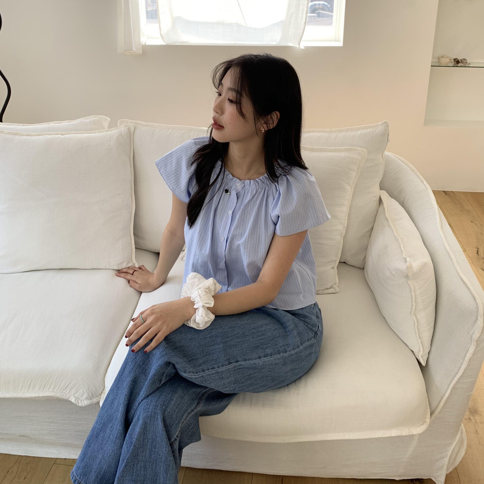 小公主2way造型上衣 (藍)