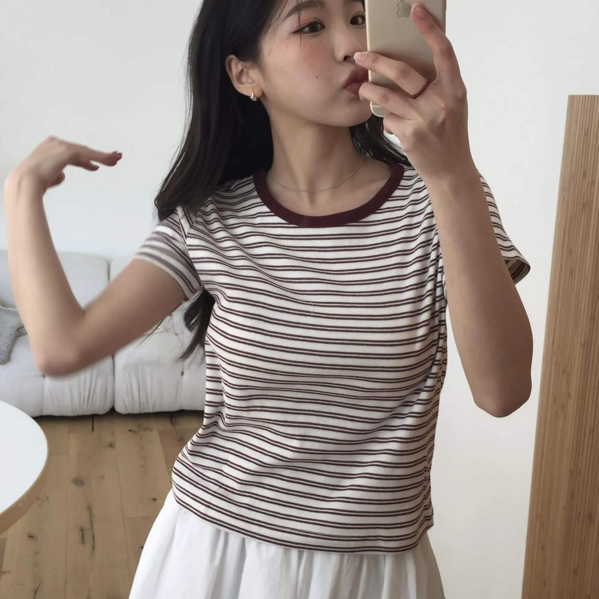 彩色小串珠戒指(2色)