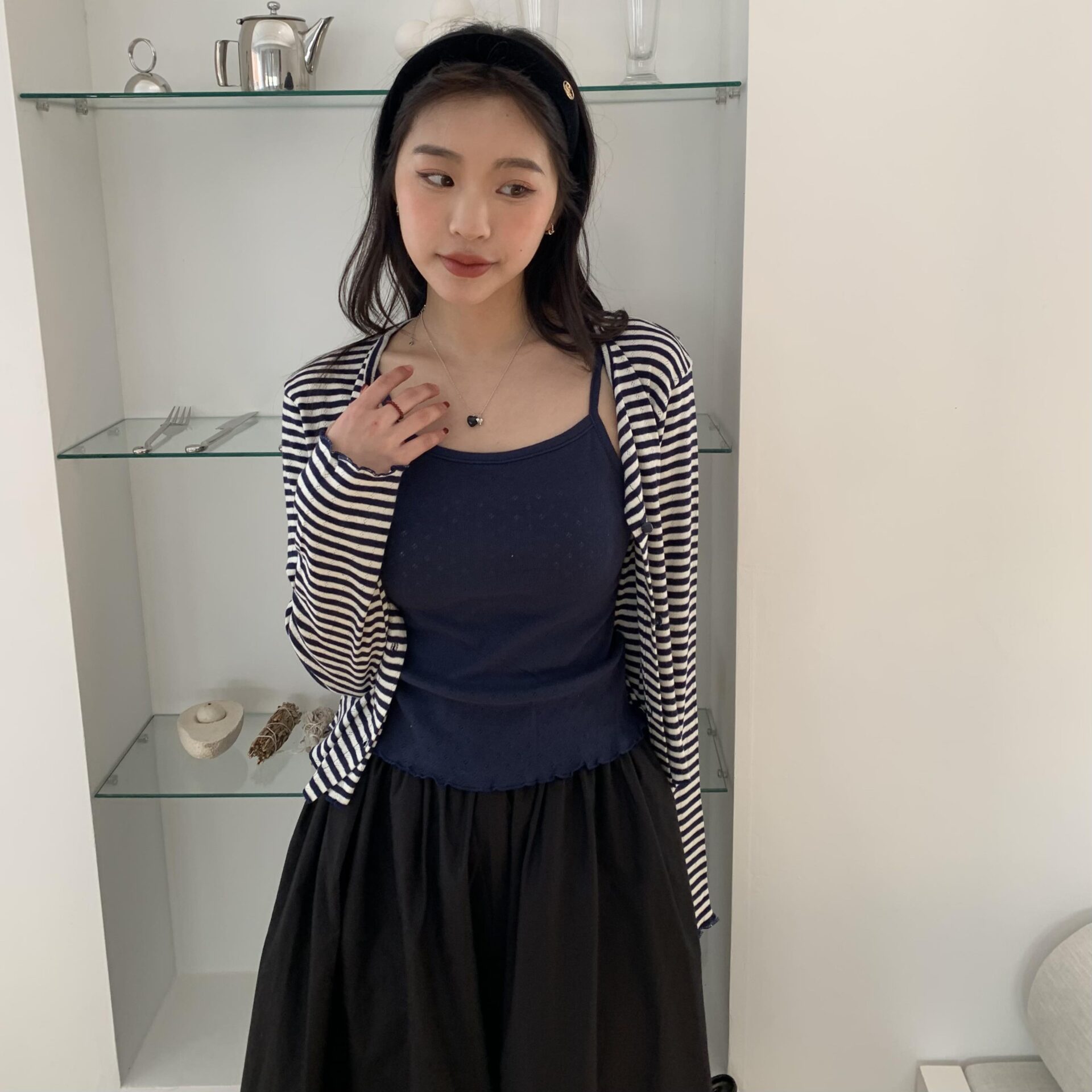 彩色小串珠戒指(2色)