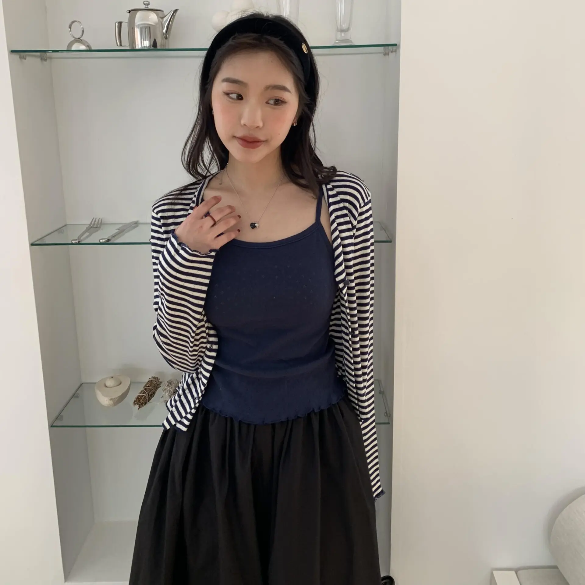 彩色小串珠戒指(2色)