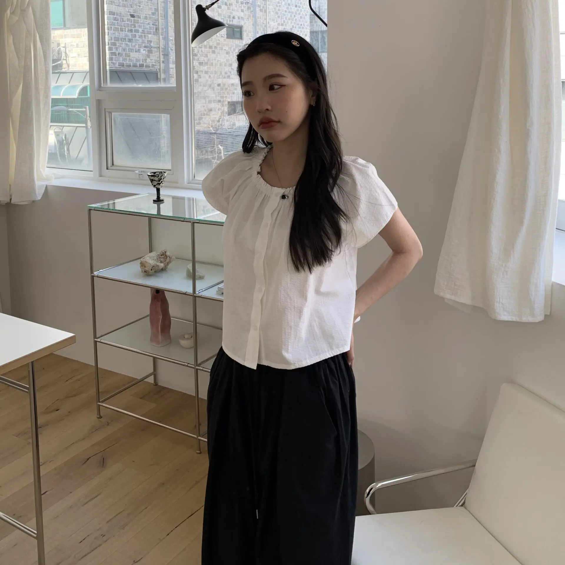 小公主2way造型上衣 (白)