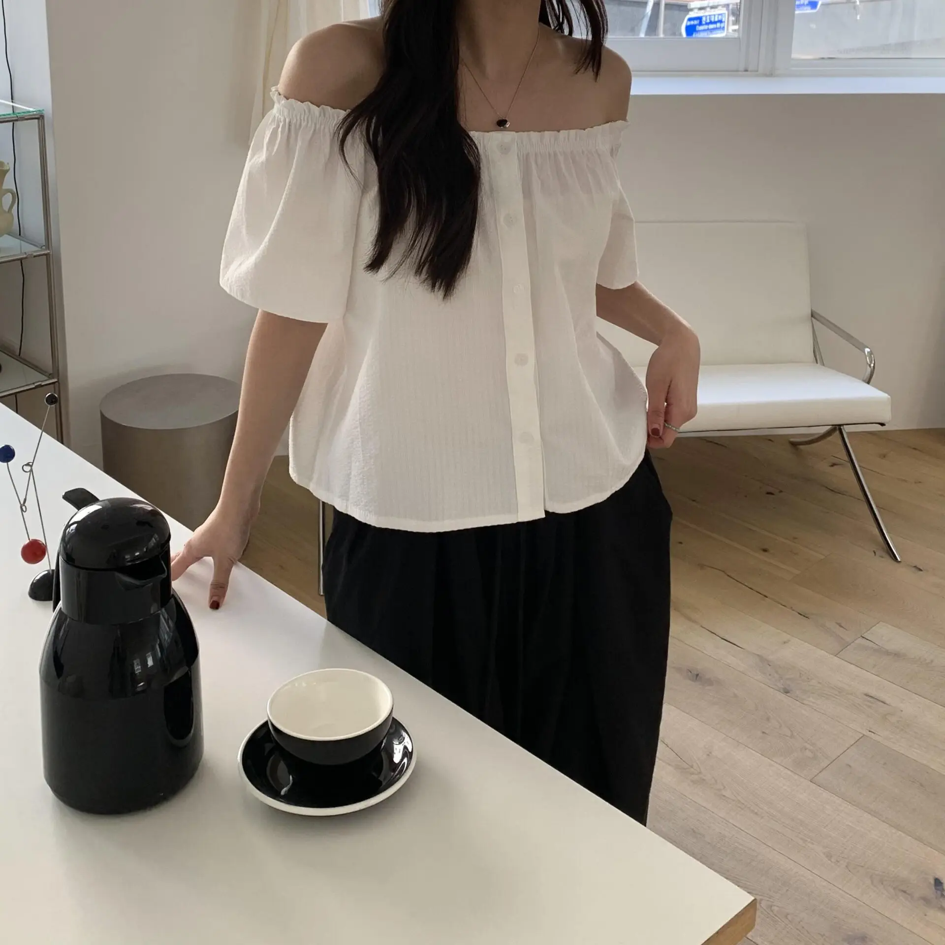 小公主2way造型上衣 (白)