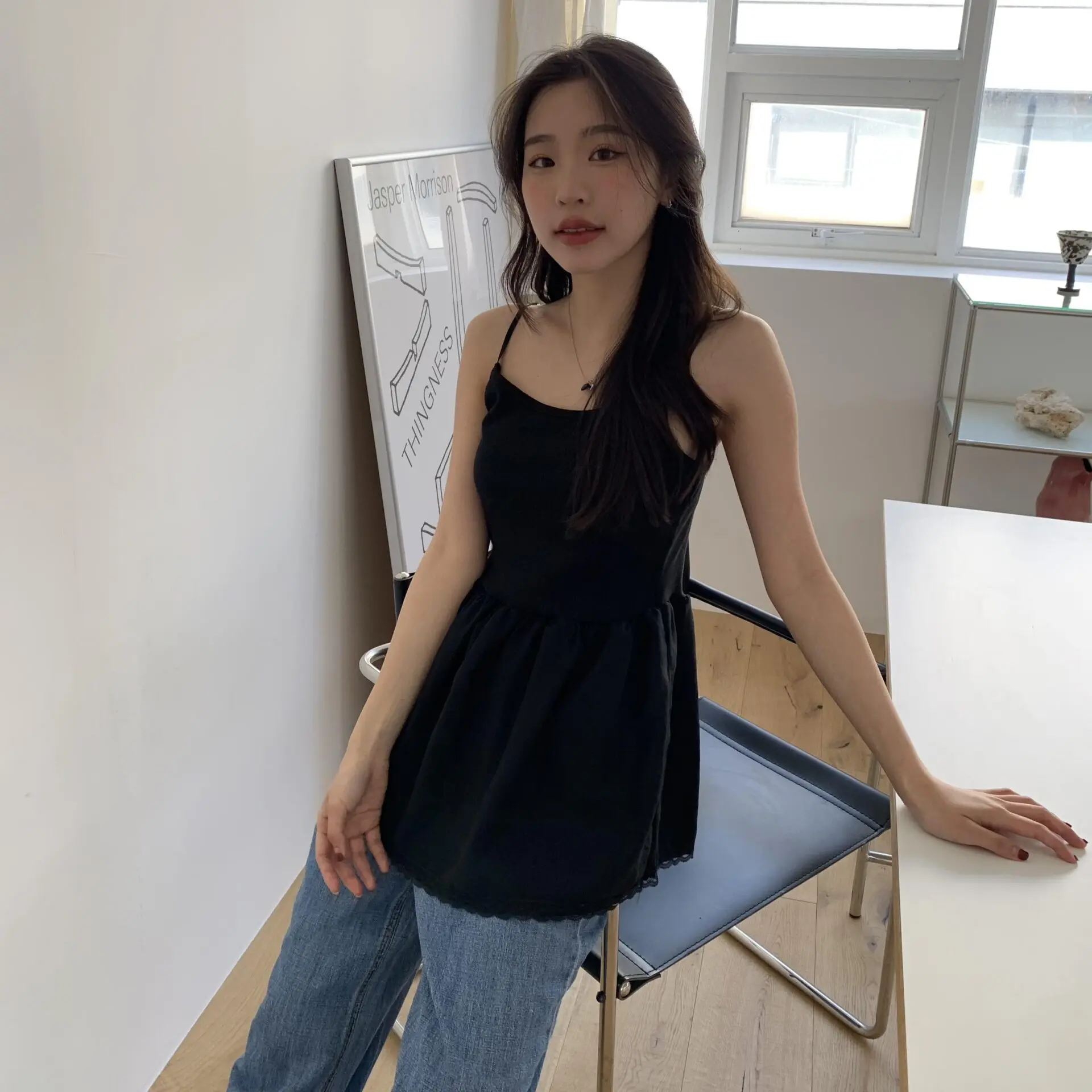 歐膩必備單品！內搭層次背心 (黑)