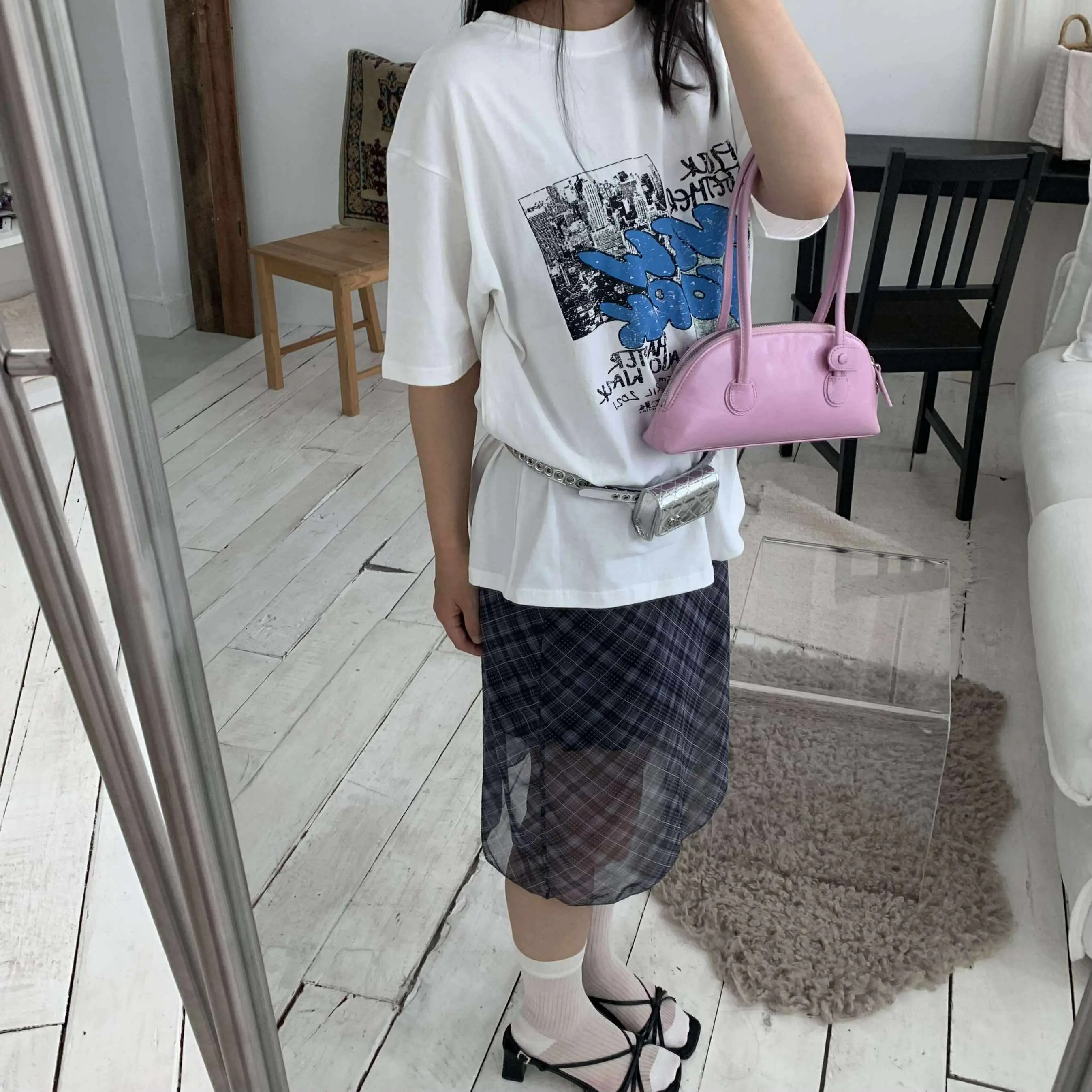 New York時髦塗鴉T (白)