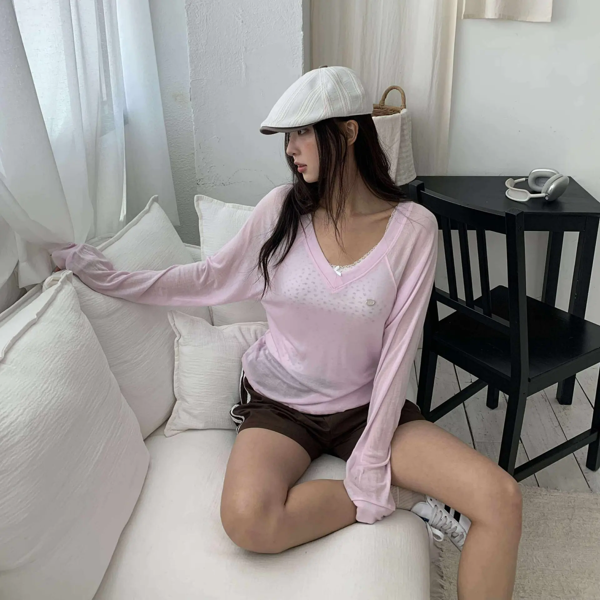 夏日必備粉嫩防曬上衣 (粉)