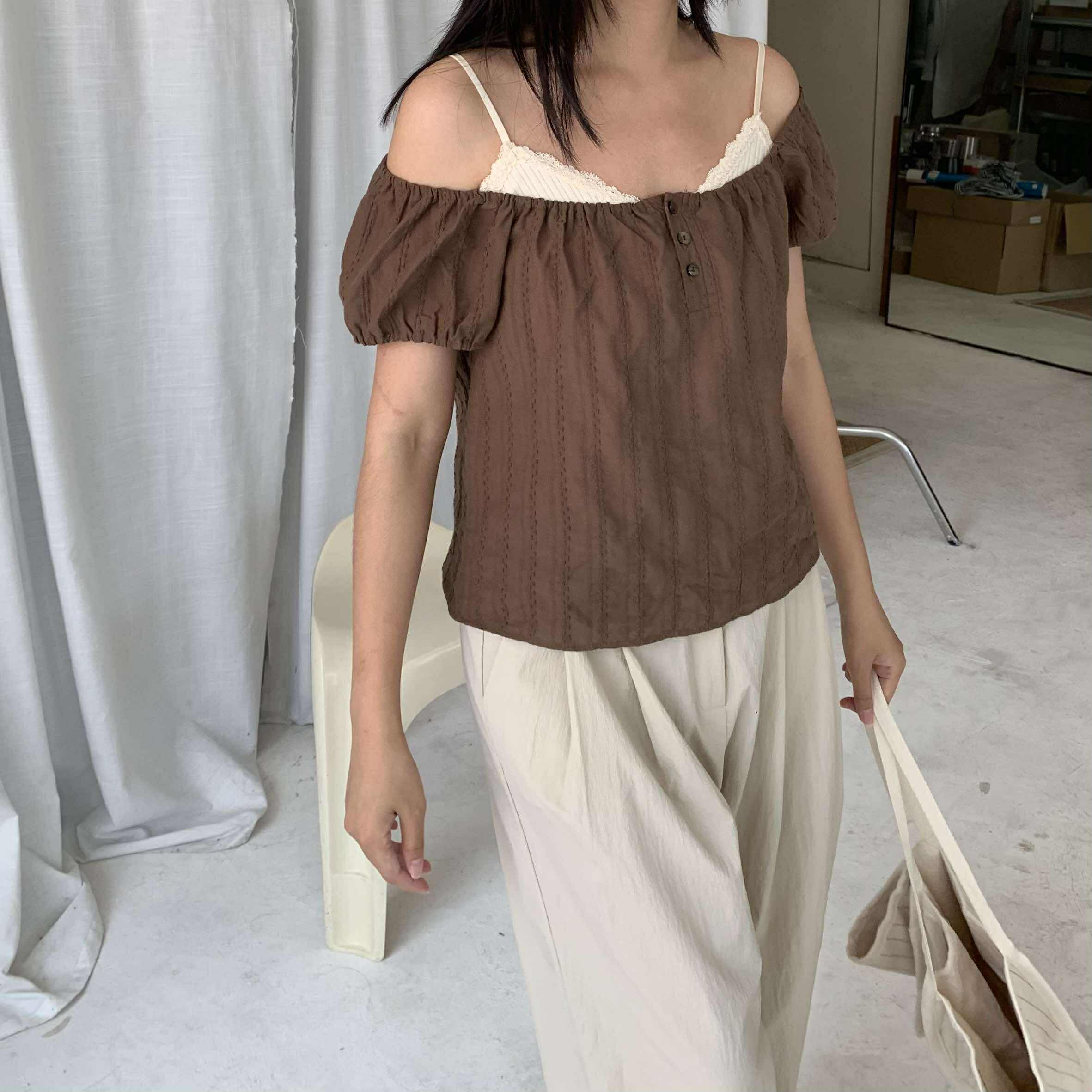 Lily 2way上衣 (咖)