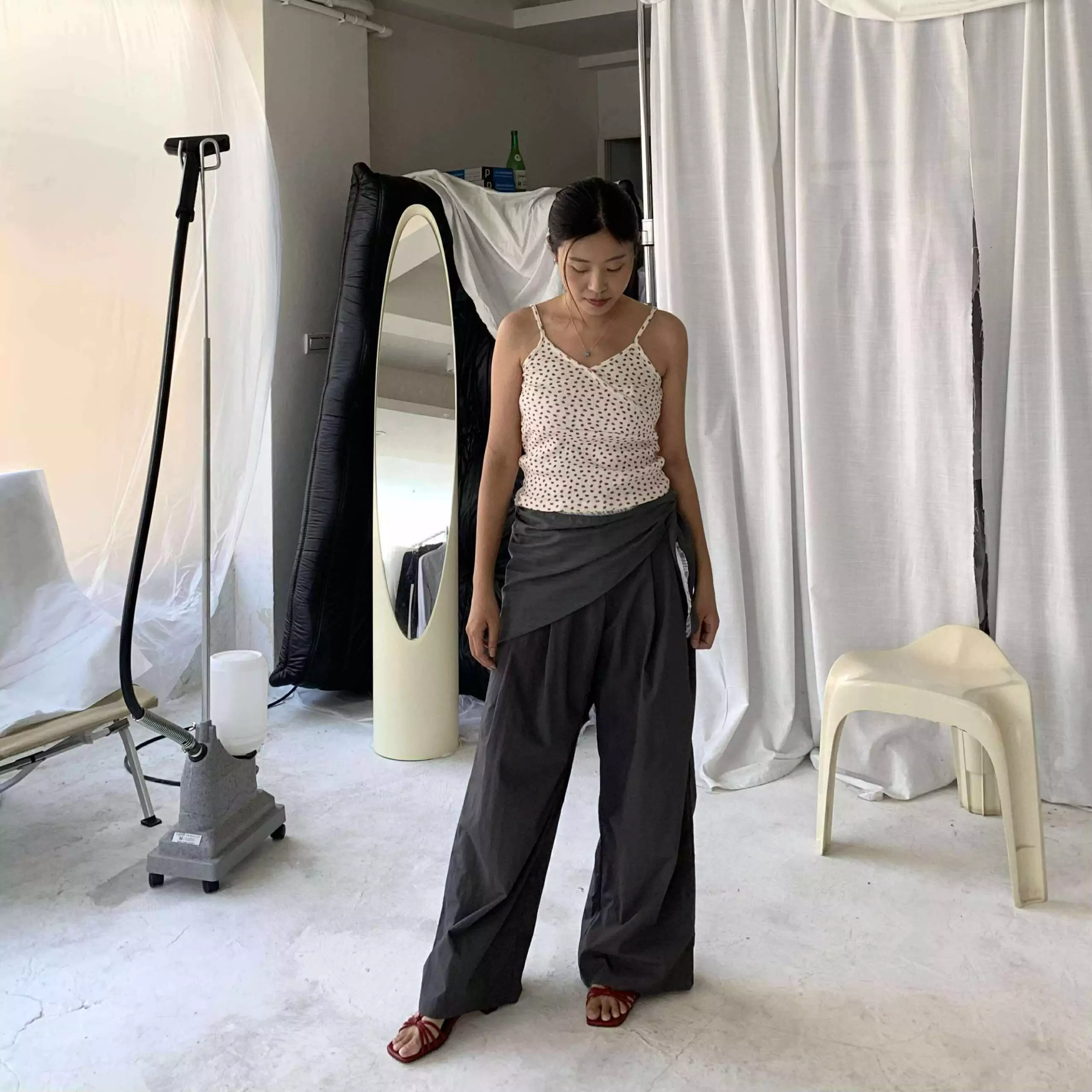 交叉設計草莓背心 (米)