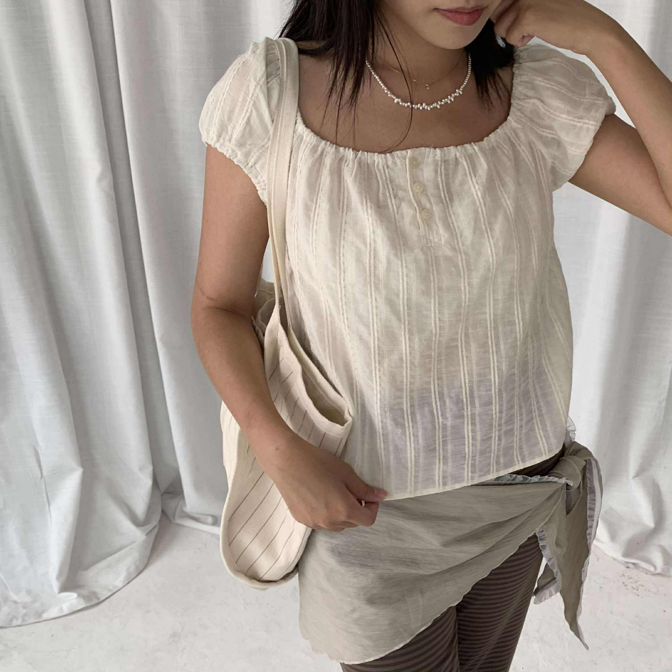 Lily 2way上衣 (杏)