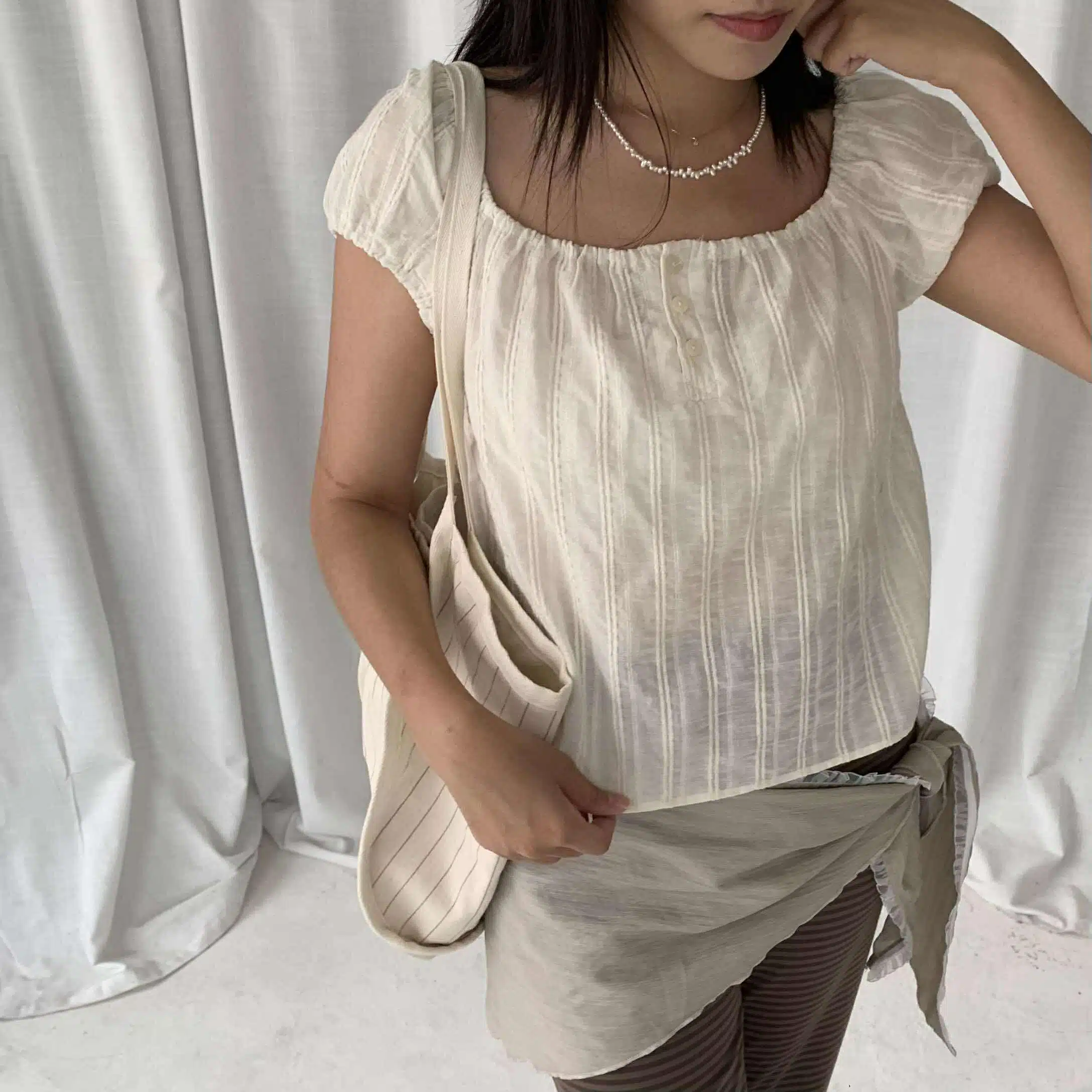 Lily 2way上衣 (杏)