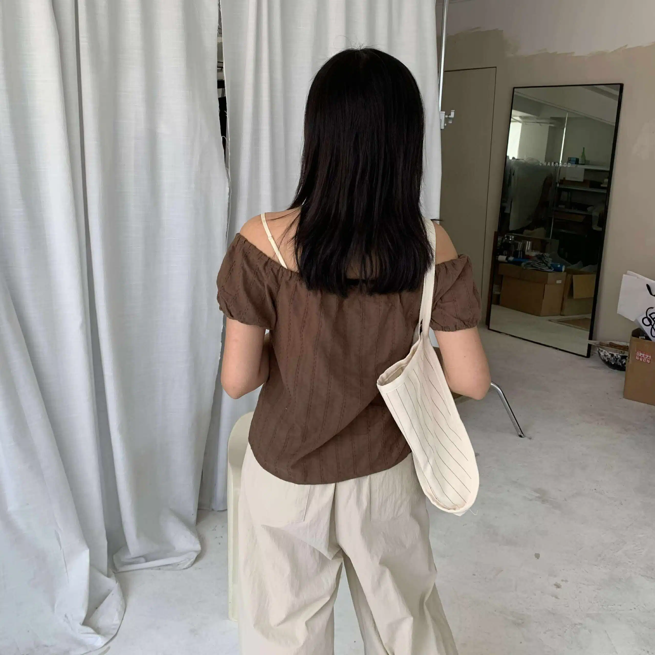 Lily 2way上衣 (咖)