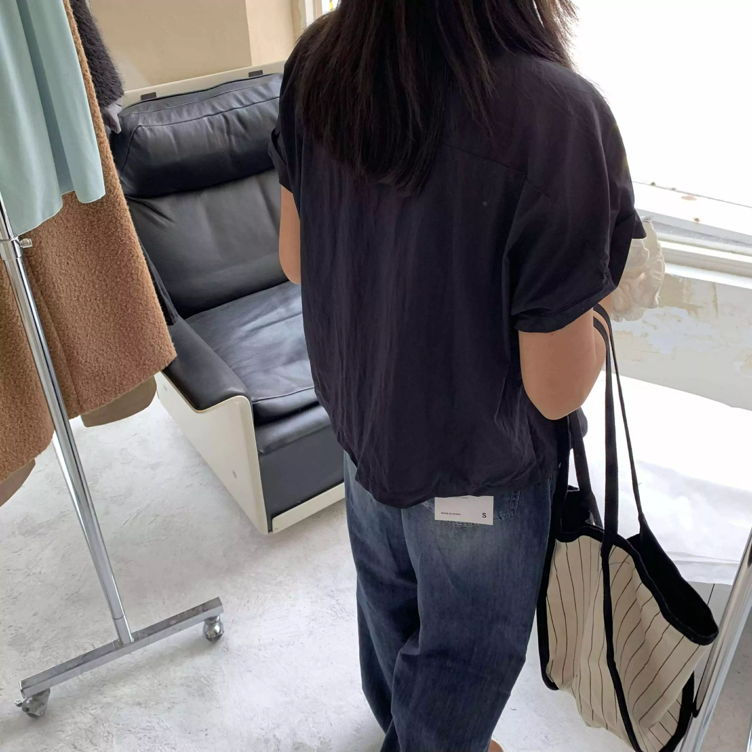 推薦！夏日質感短袖襯衫 (深藍)