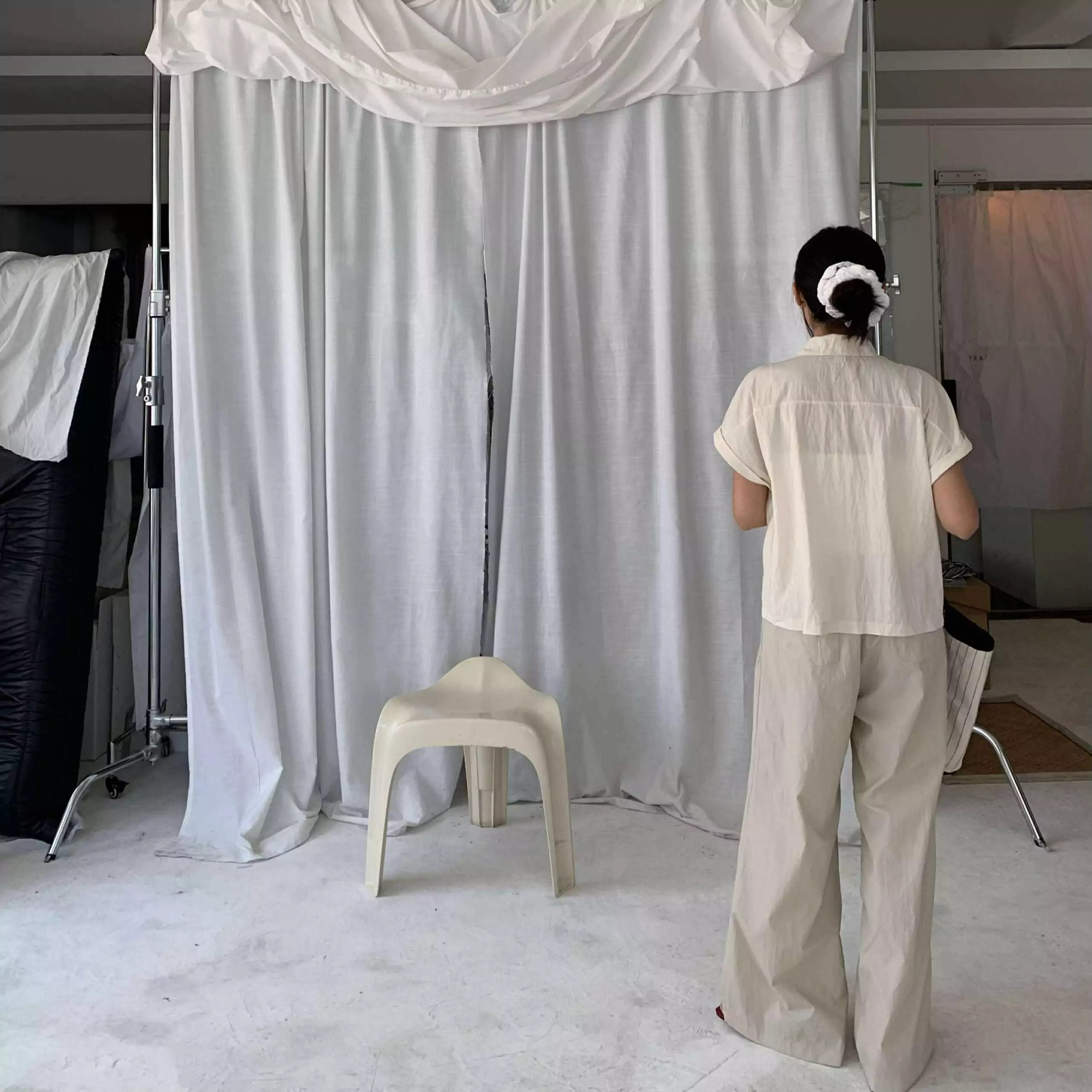 夏季刷刷打褶西褲 (杏)