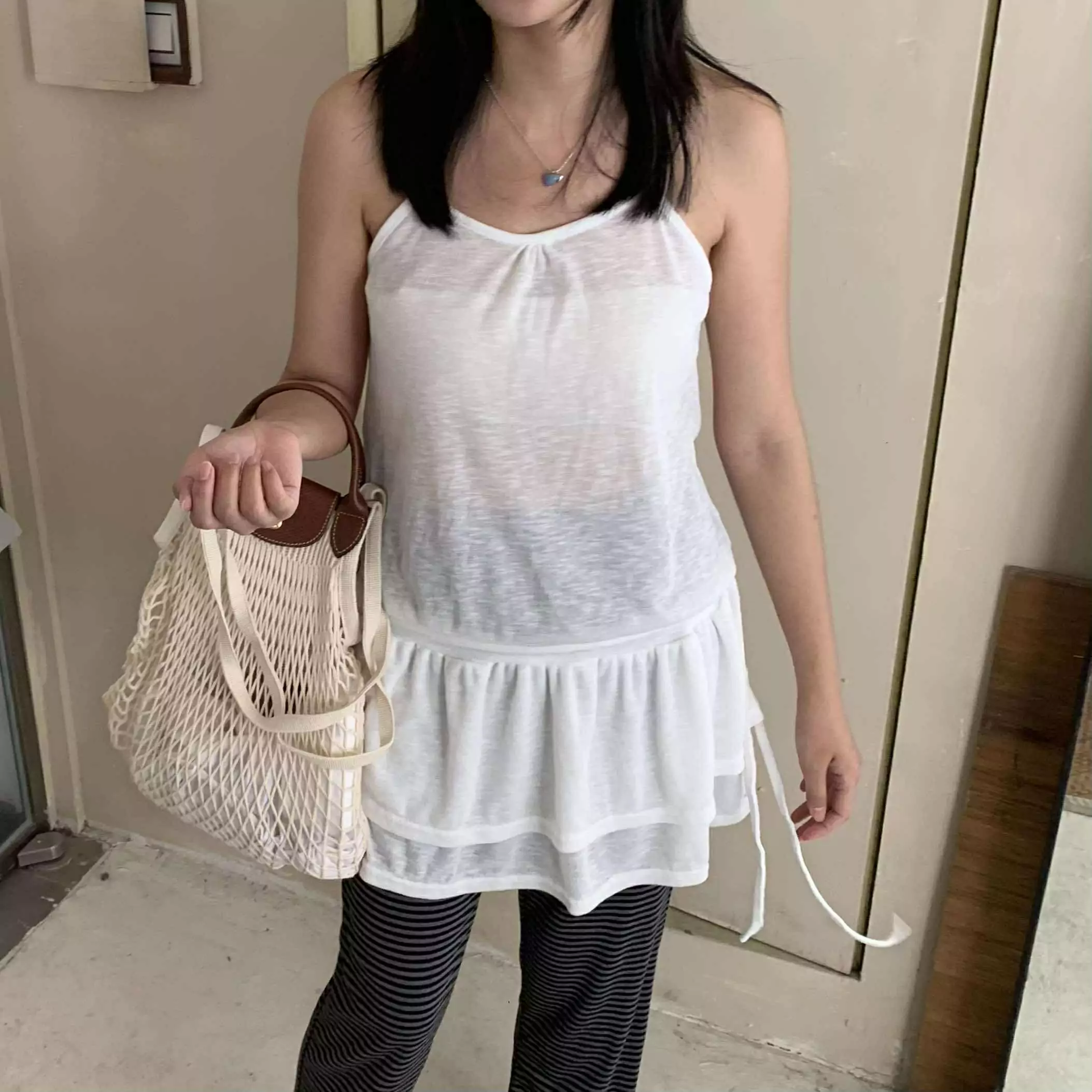 美式辣妹削肩短洋裝(白)