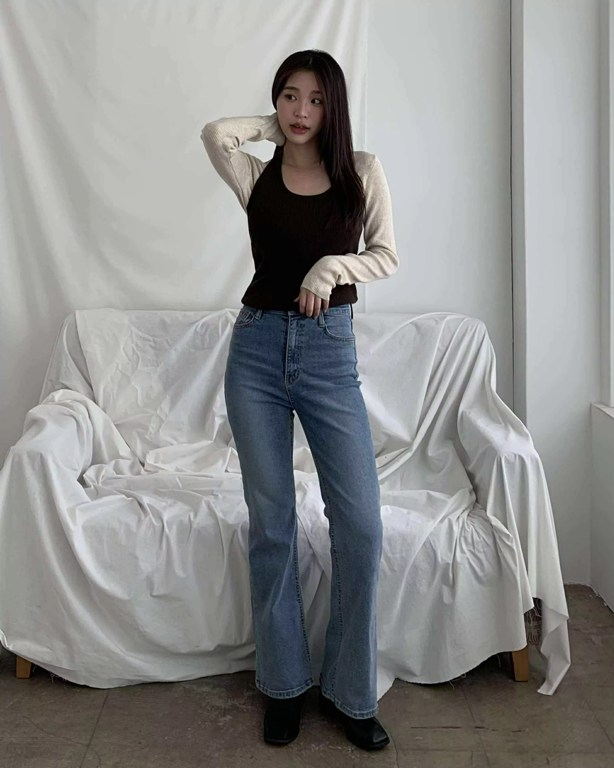 秋天的顏色層次針織set