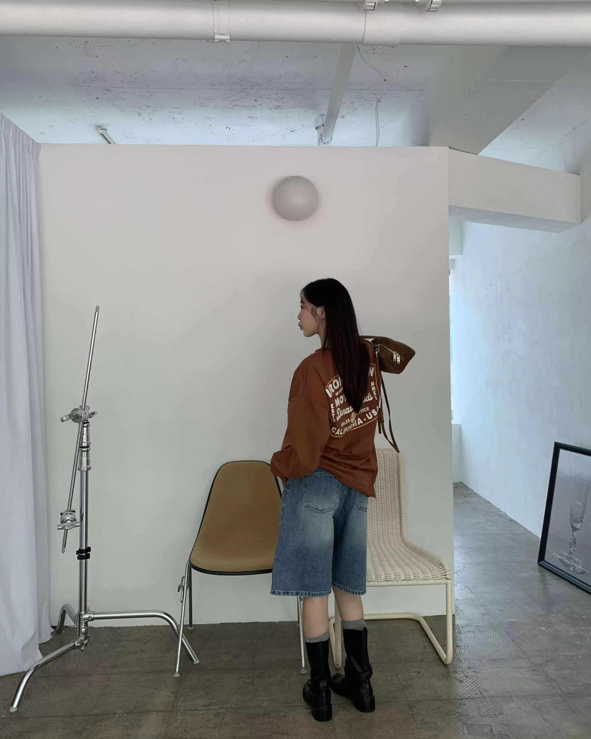 時髦個性五分牛仔褲