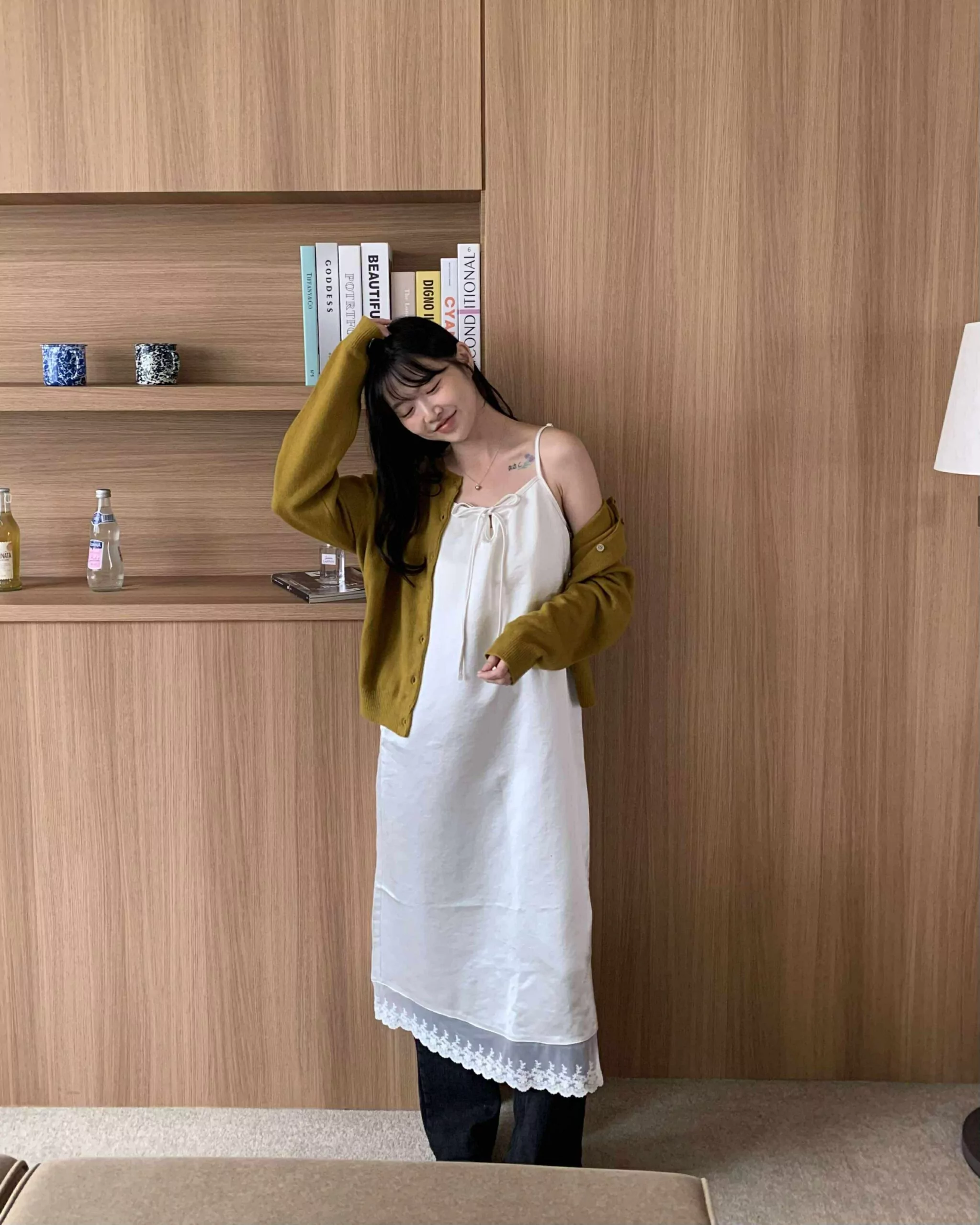 緞面蕾絲仙女洋裝