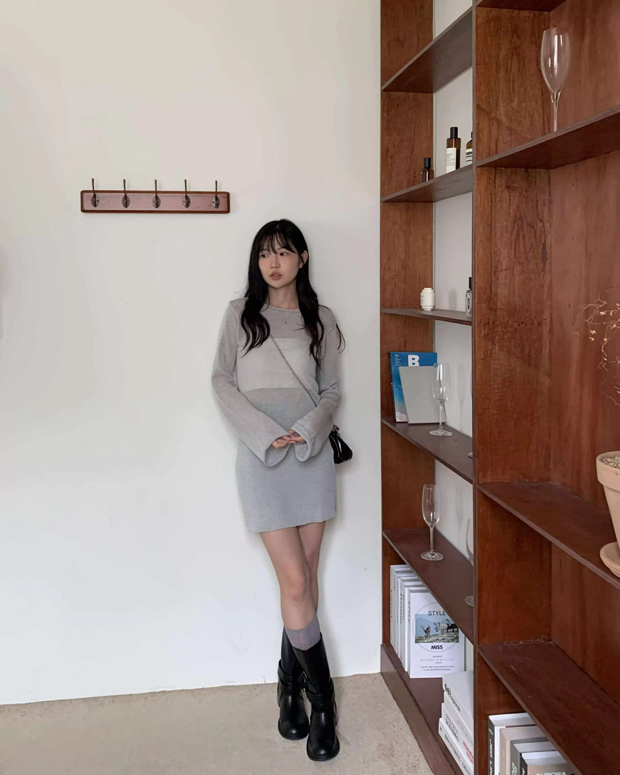 時髦歐膩針織套裝組 (可分開購買) (灰)