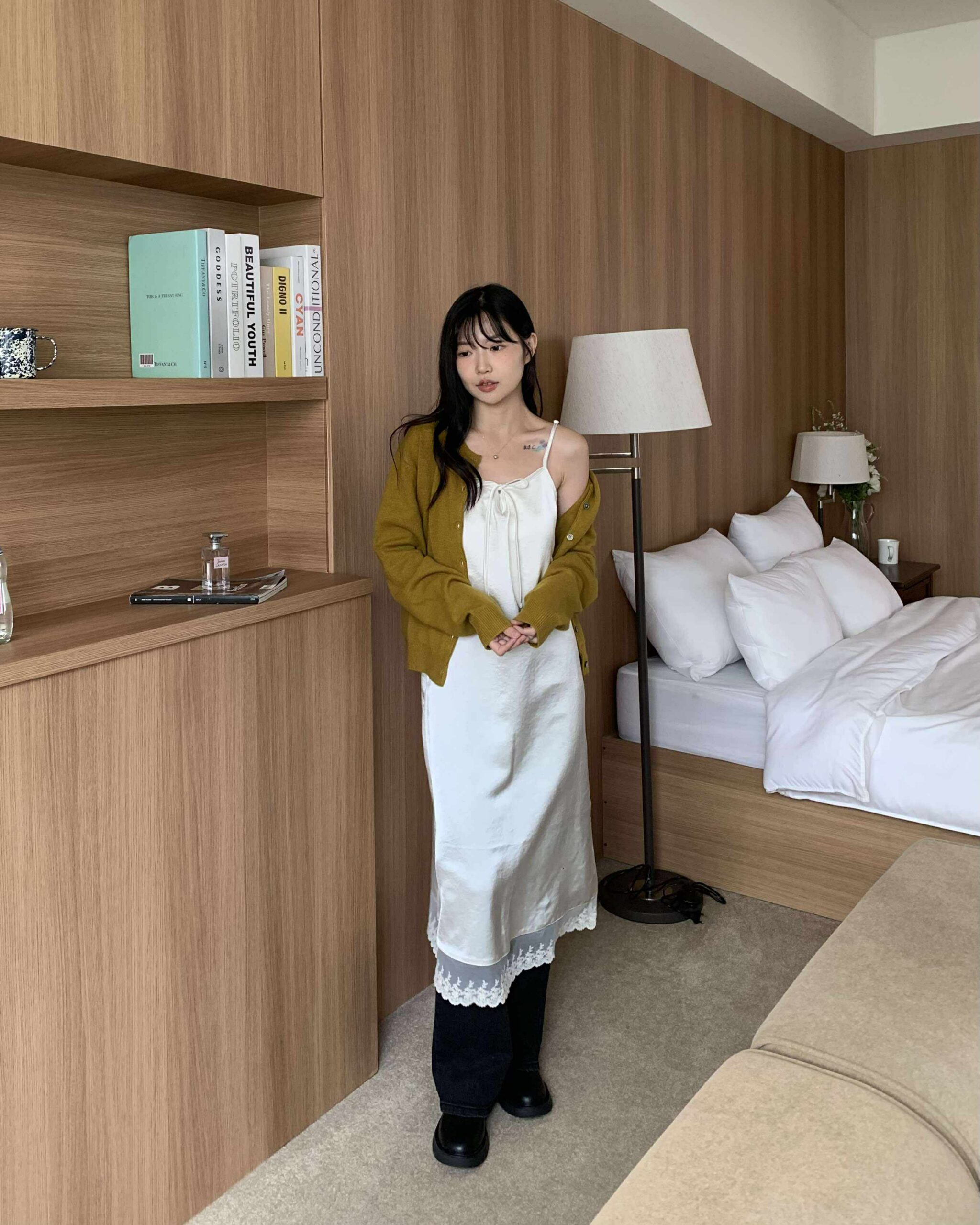 緞面蕾絲仙女洋裝