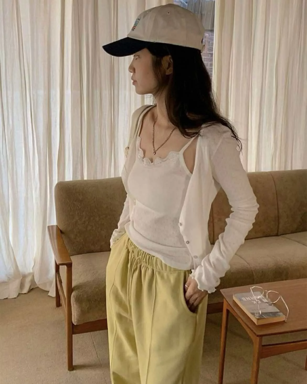 純欲感小簍空蕾絲Set (白)