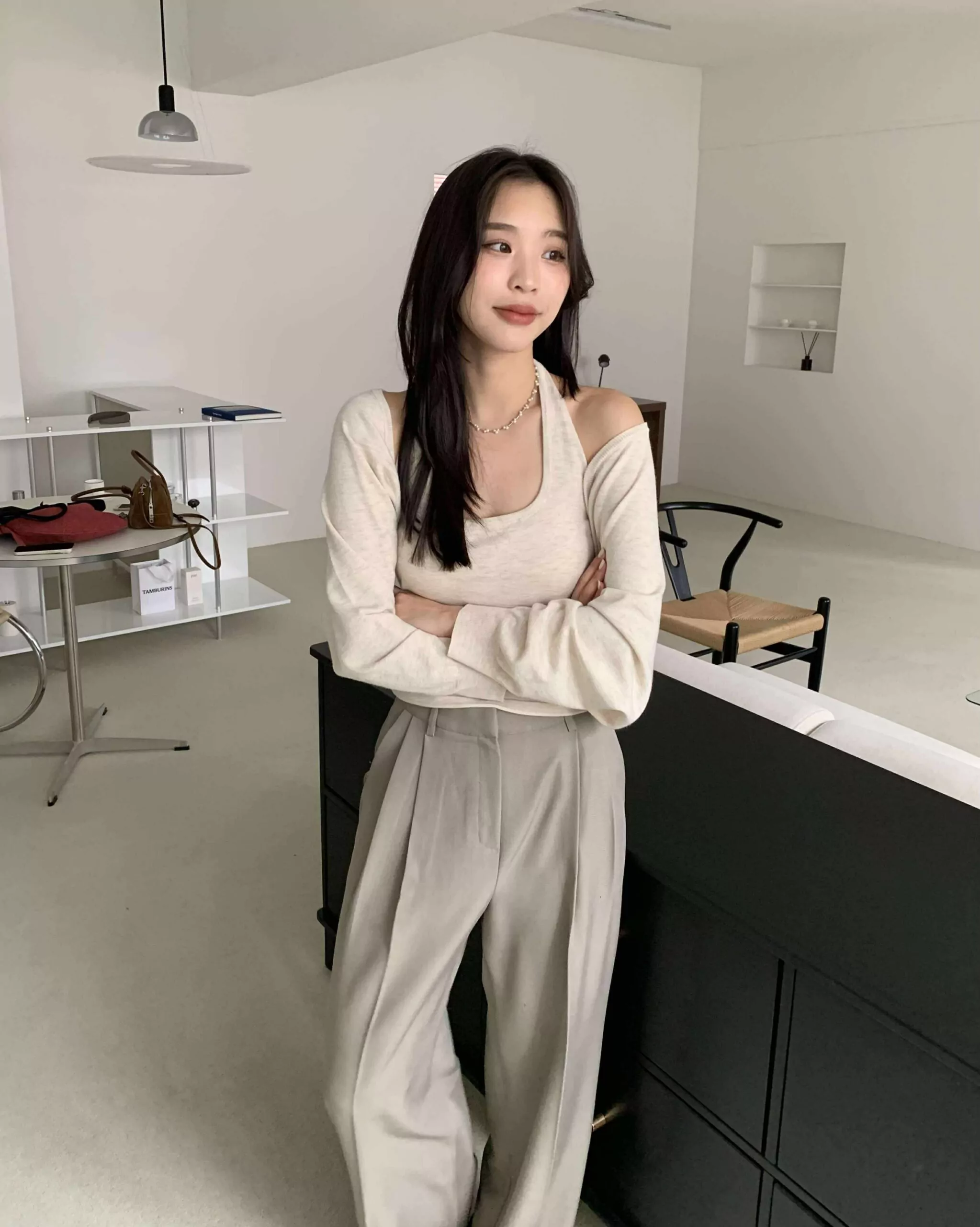 漂亮小姐姐質感袖套Set (杏)