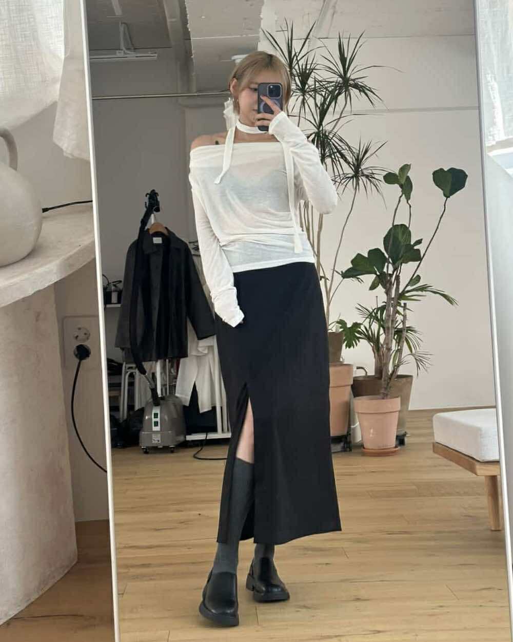 Bella綁繩造型上衣 (白)