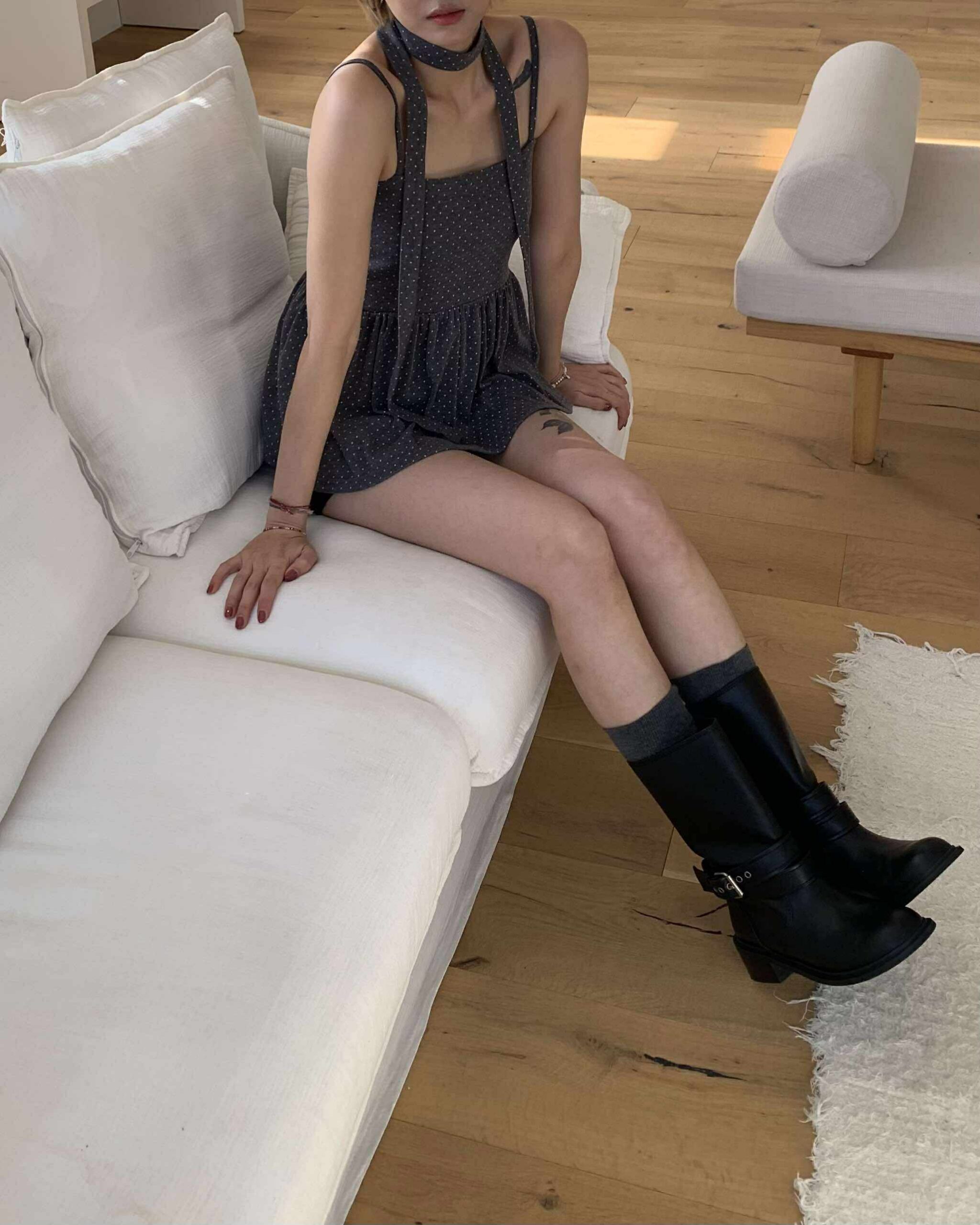 年末點點造型背心(灰)