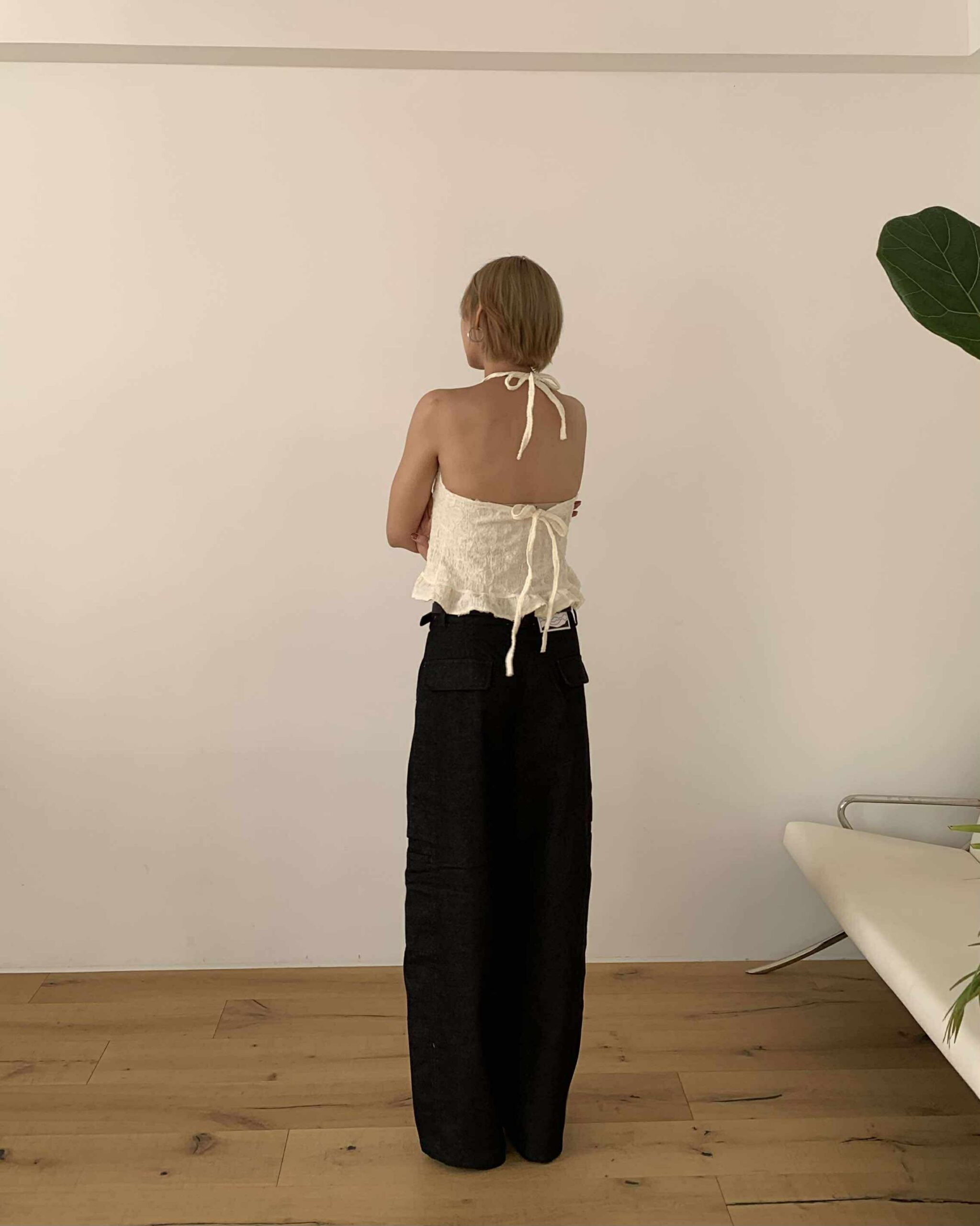 立體花朵小華麗背心 (米)