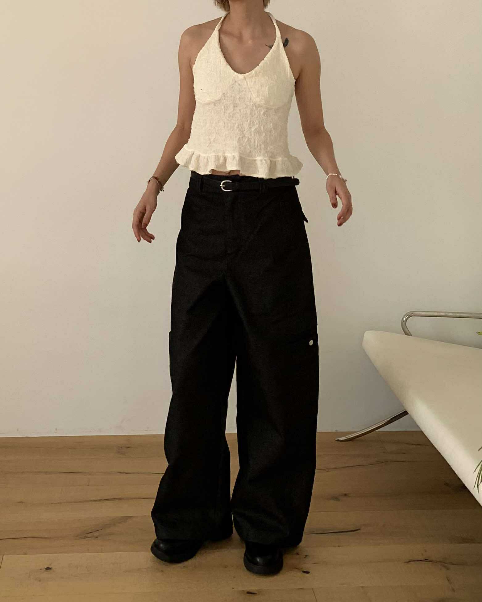 立體花朵小華麗背心 (米)