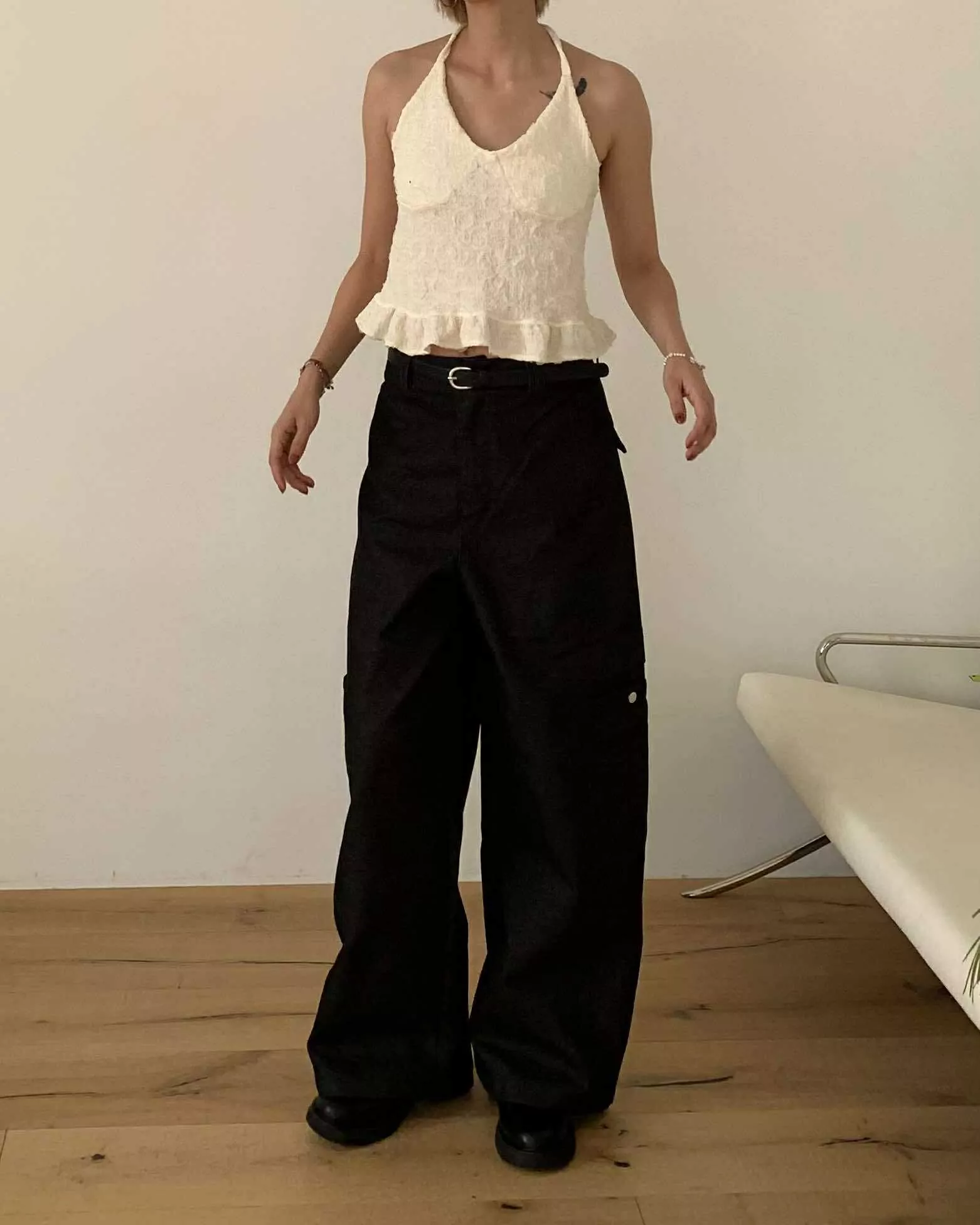 立體花朵小華麗背心 (米)