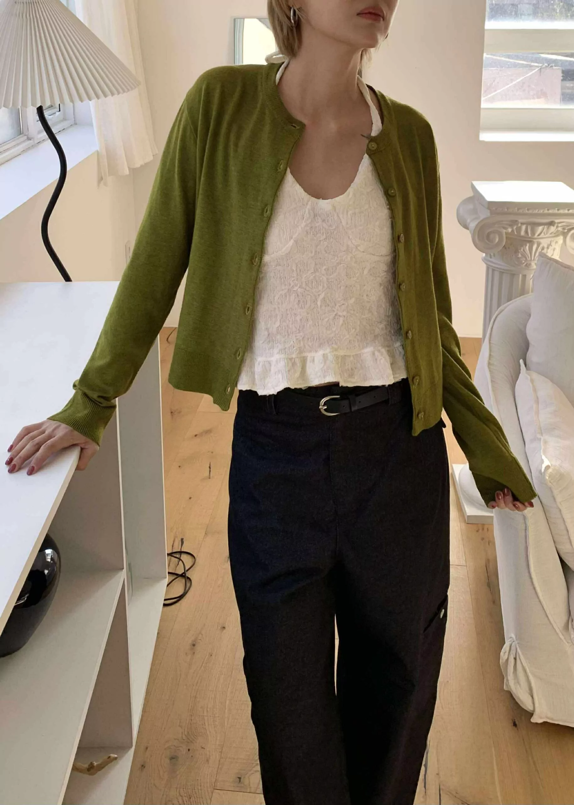 立體花朵小華麗背心 (米)