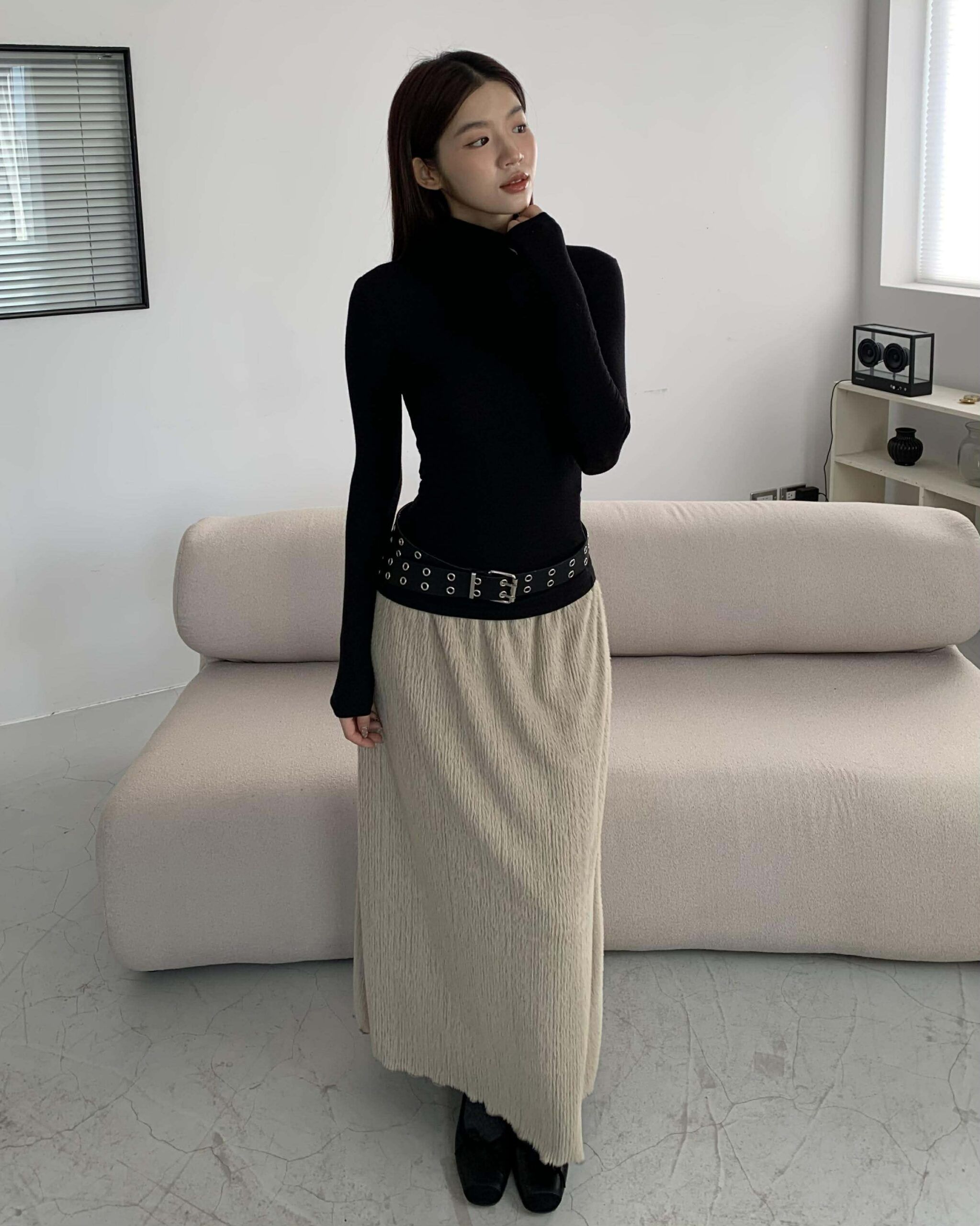 擁抱冬季高領親膚打底衣 (黑)