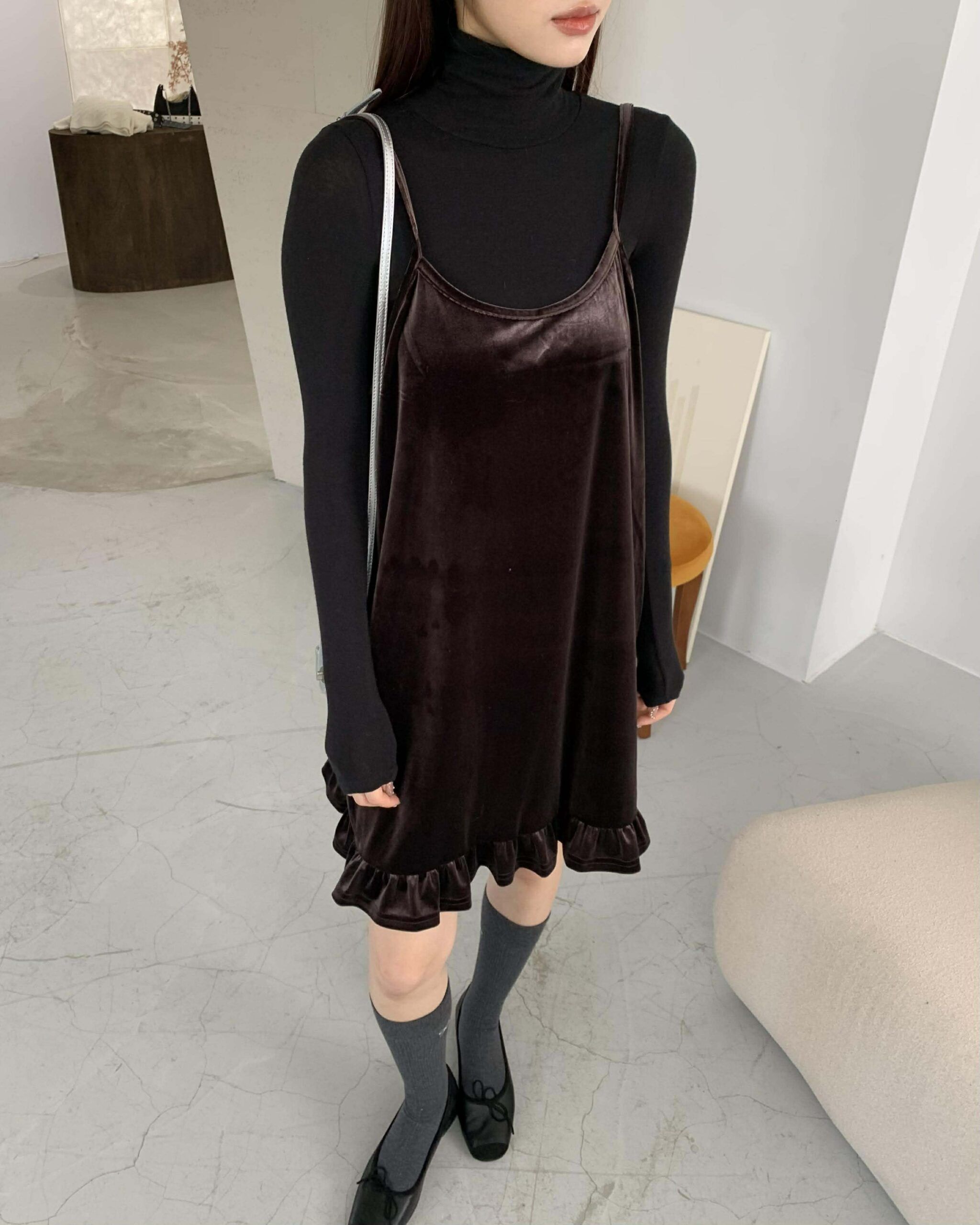 擁抱冬季高領親膚打底衣 (黑)