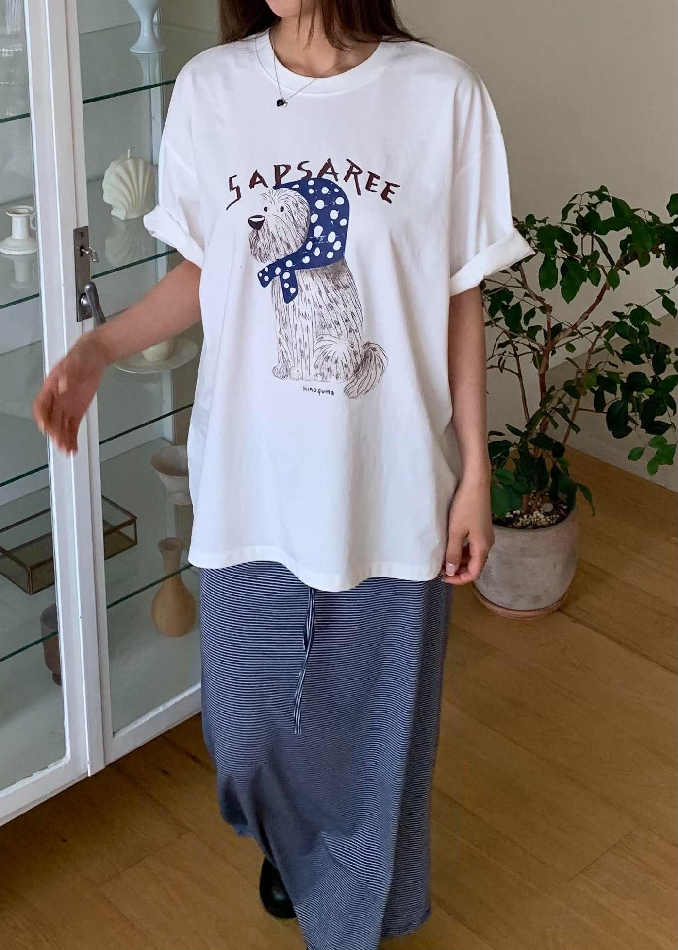 高質感時髦狗狗Ｔ (白)