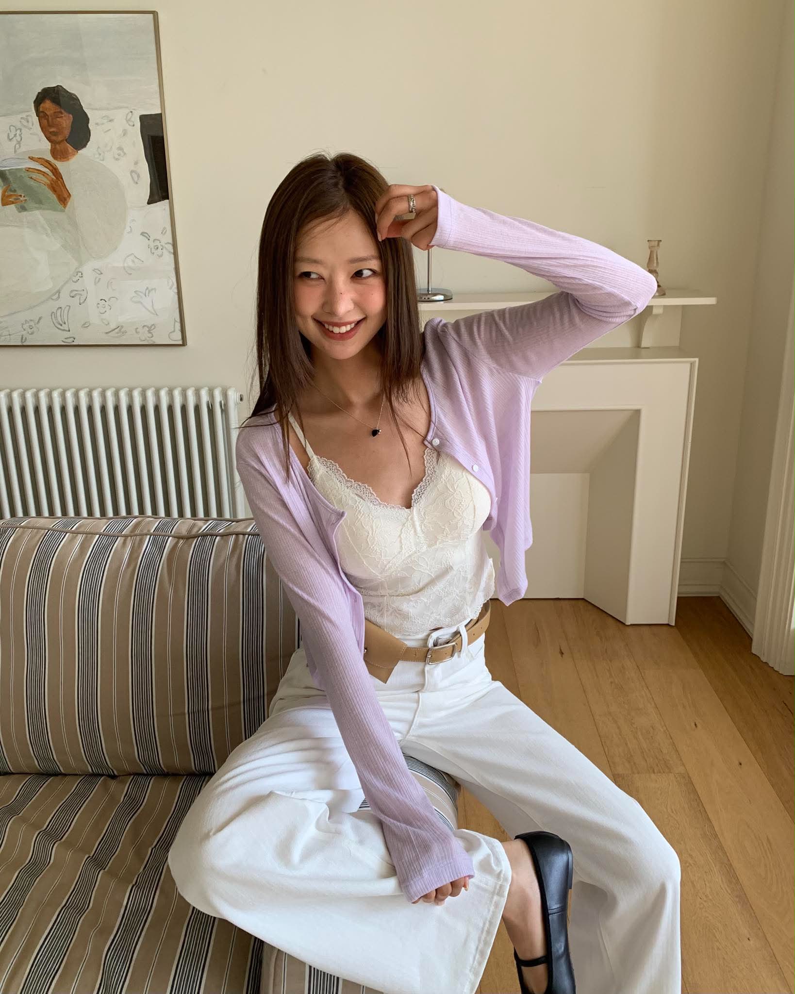 必收！純欲蕾絲bra top (白)
